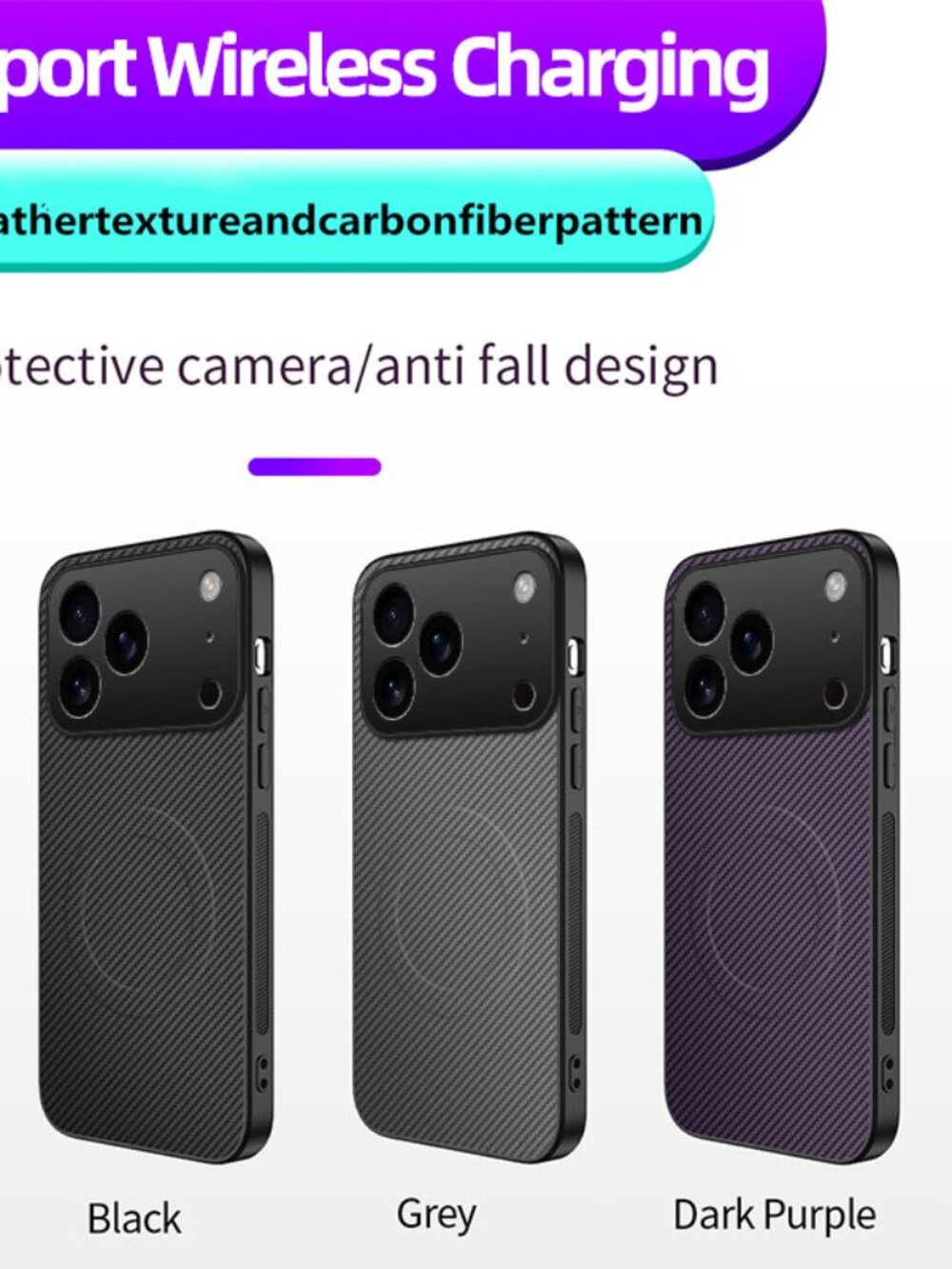 iPhone 17 Pro Max Carbon Fiber Case Magnetic Slim Bumper Hard Back Shockproof - Picture 6 of 6